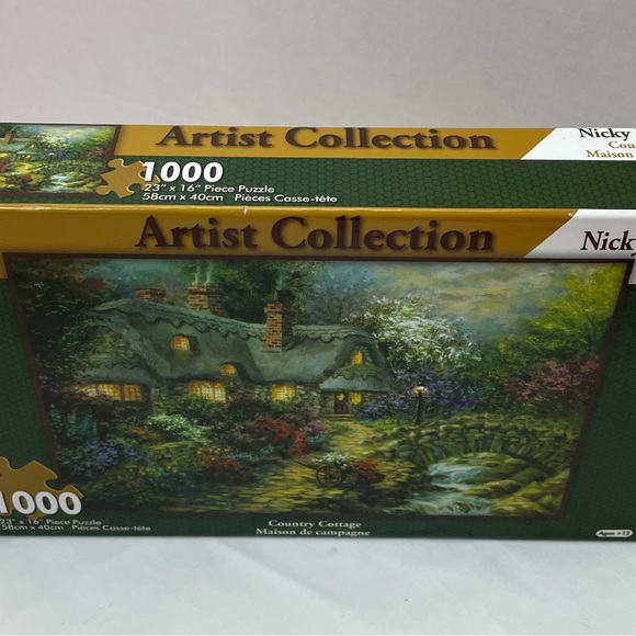 Artist Collection Country Cottage 1000 Piece Puzzle by Nicky Boehme New Sealed - Picture 5 of 5
